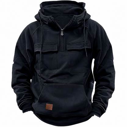 Men's Tactical Hooded Sweatshirt | Basic Casual Outdoor Hoodie