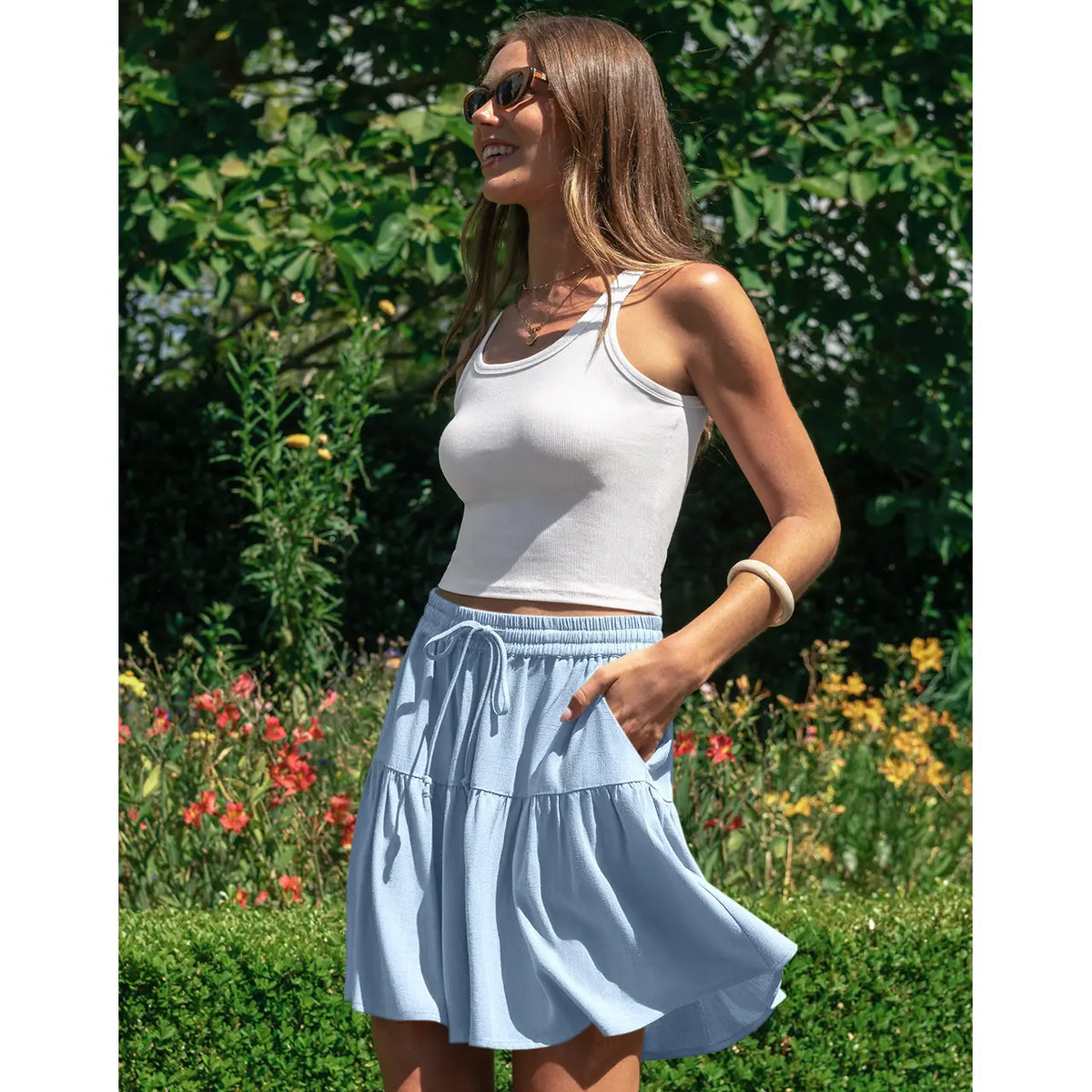 🔥 End-of-Season Clearance | Women's Linen-Blend Flowy Shorts