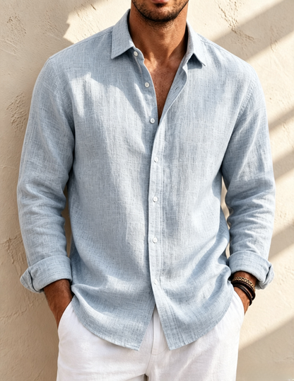 Special Offer: Men's Breeze Pure Linen Long Sleeve Shirt