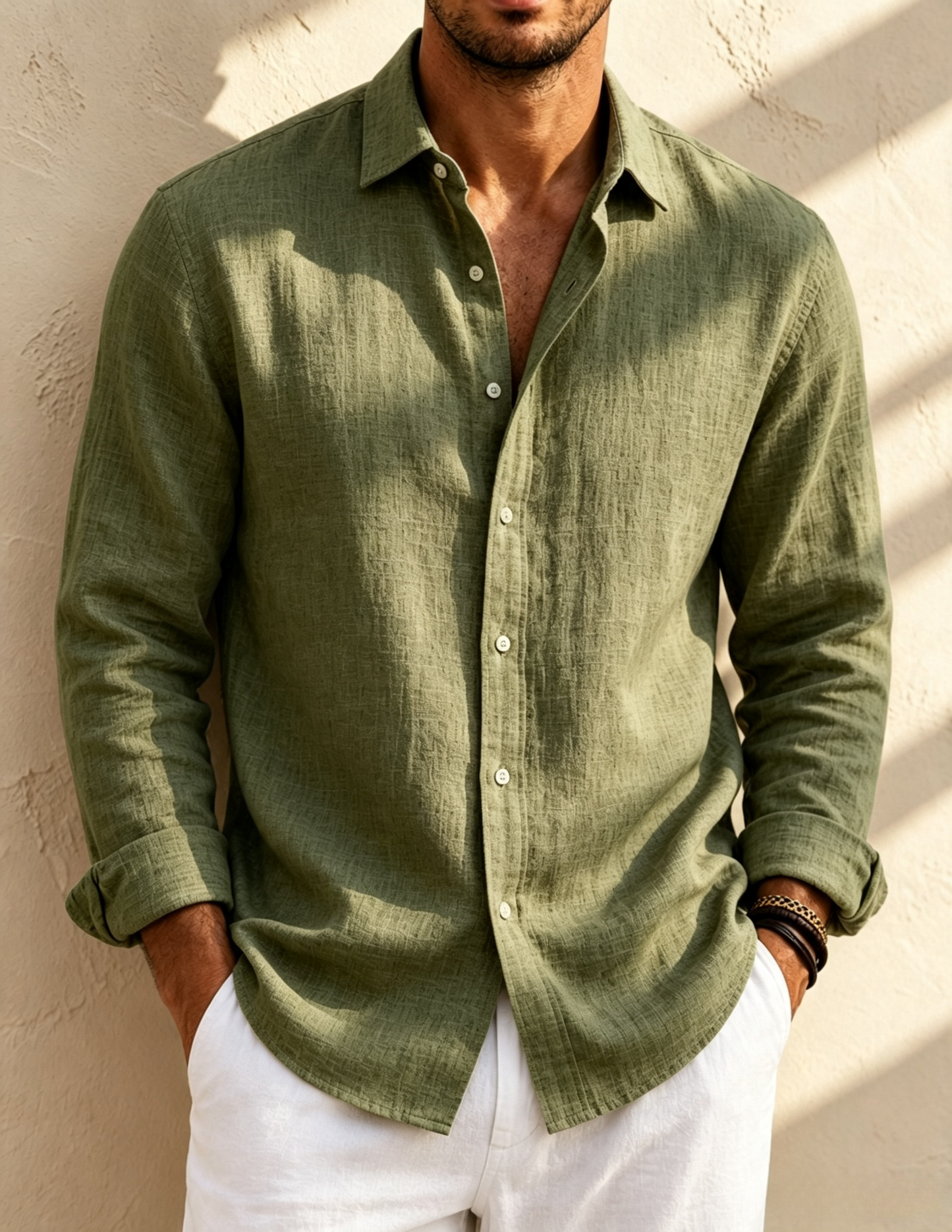 Special Offer: Men's Breeze Pure Linen Long Sleeve Shirt