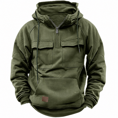 Men's Tactical Hooded Sweatshirt | Basic Casual Outdoor Hoodie