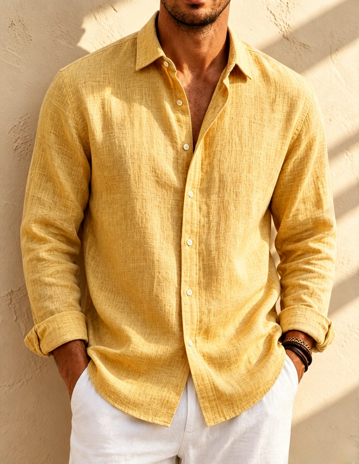 Special Offer: Men's Breeze Pure Linen Long Sleeve Shirt