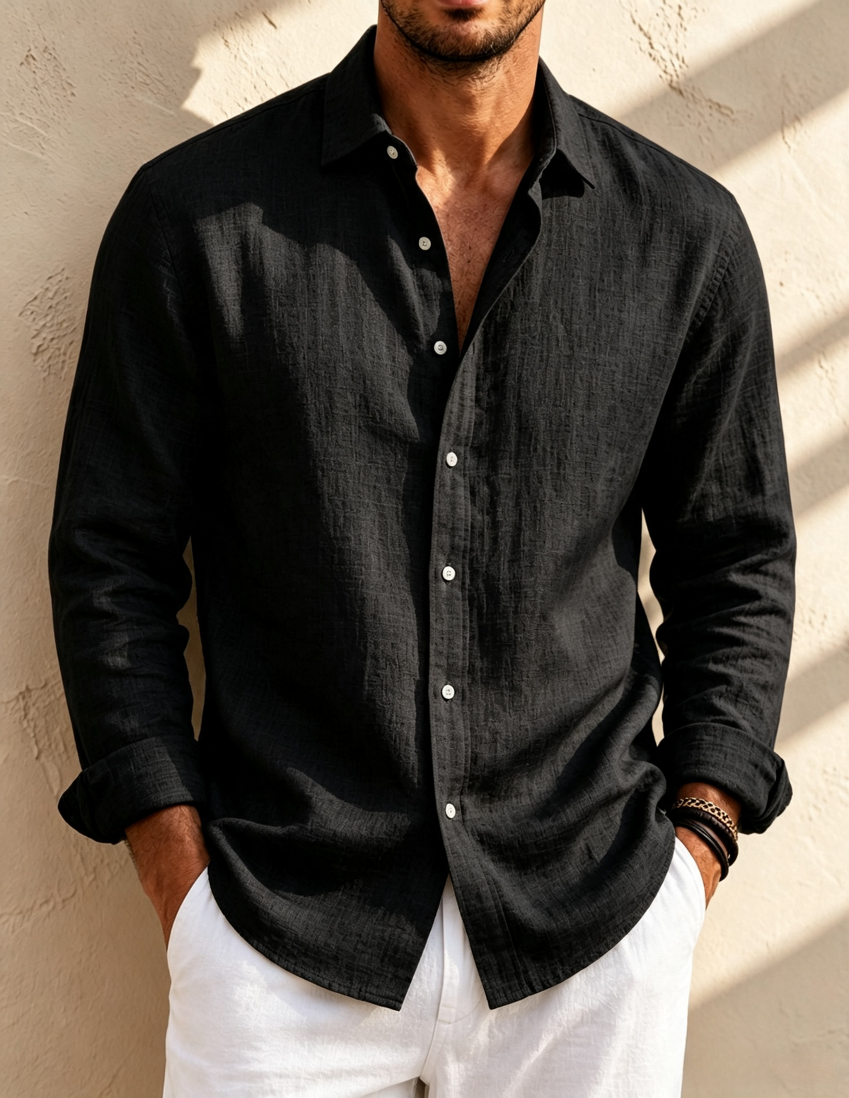 Special Offer: Men's Breeze Pure Linen Long Sleeve Shirt