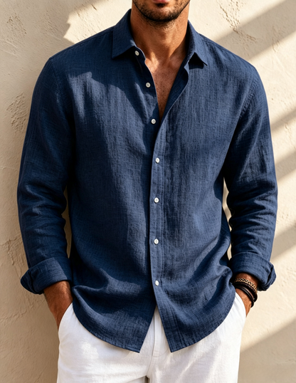 Special Offer: Men's Breeze Pure Linen Long Sleeve Shirt
