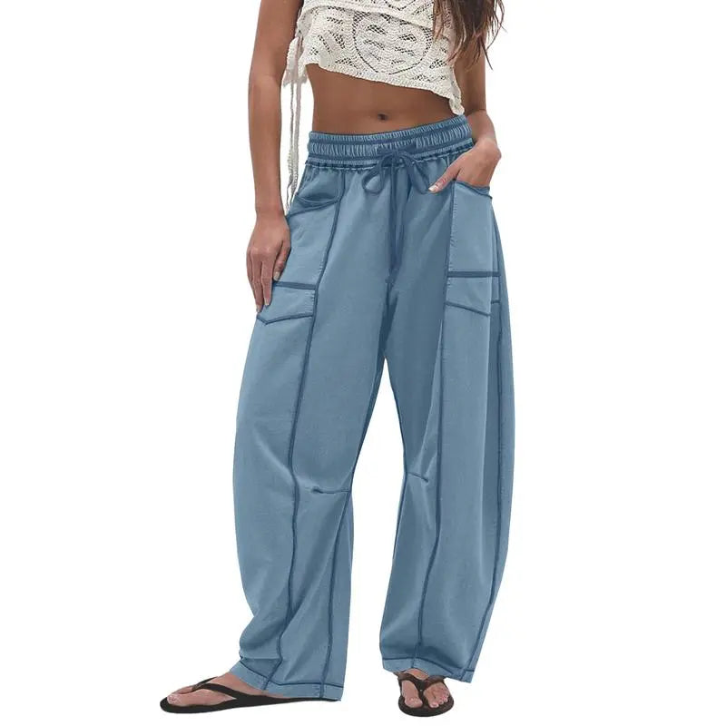 Womens Baggy Wide Leg Pants