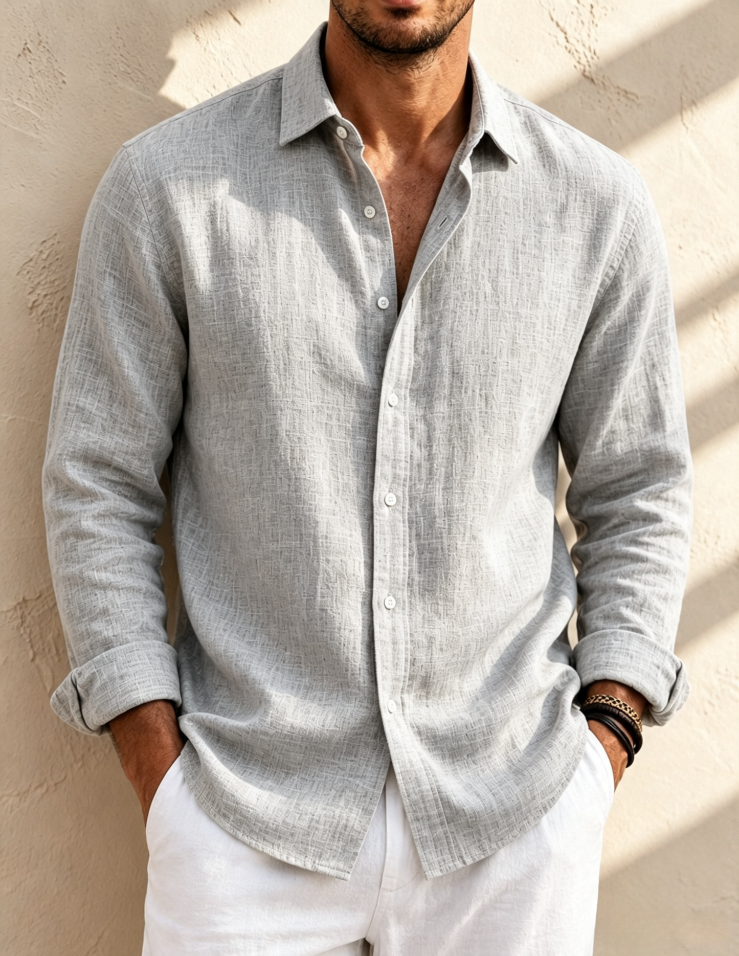 Special Offer: Men's Breeze Pure Linen Long Sleeve Shirt