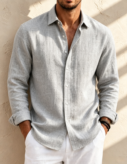 Special Offer: Men's Breeze Pure Linen Long Sleeve Shirt