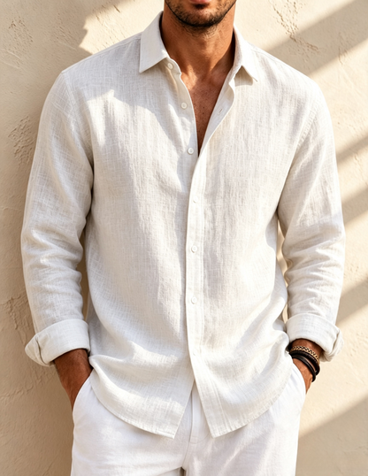 Special Offer: Men's Breeze Pure Linen Long Sleeve Shirt