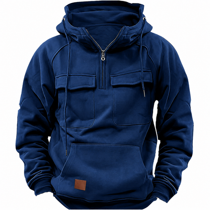 Men's Tactical Hooded Sweatshirt | Basic Casual Outdoor Hoodie