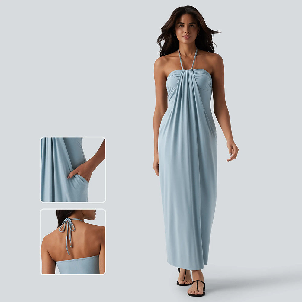 🔥 End of Season Sale — Halter Maxi Dress