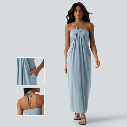 🔥 End of Season Sale — Halter Maxi Dress