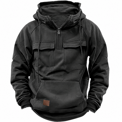 Men's Tactical Hooded Sweatshirt | Basic Casual Outdoor Hoodie