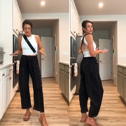 Womens Baggy Wide Leg Pants