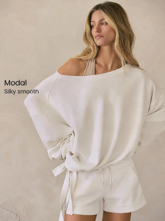 🔥 Special Offer | Women's Modal One-Shoulder Set
