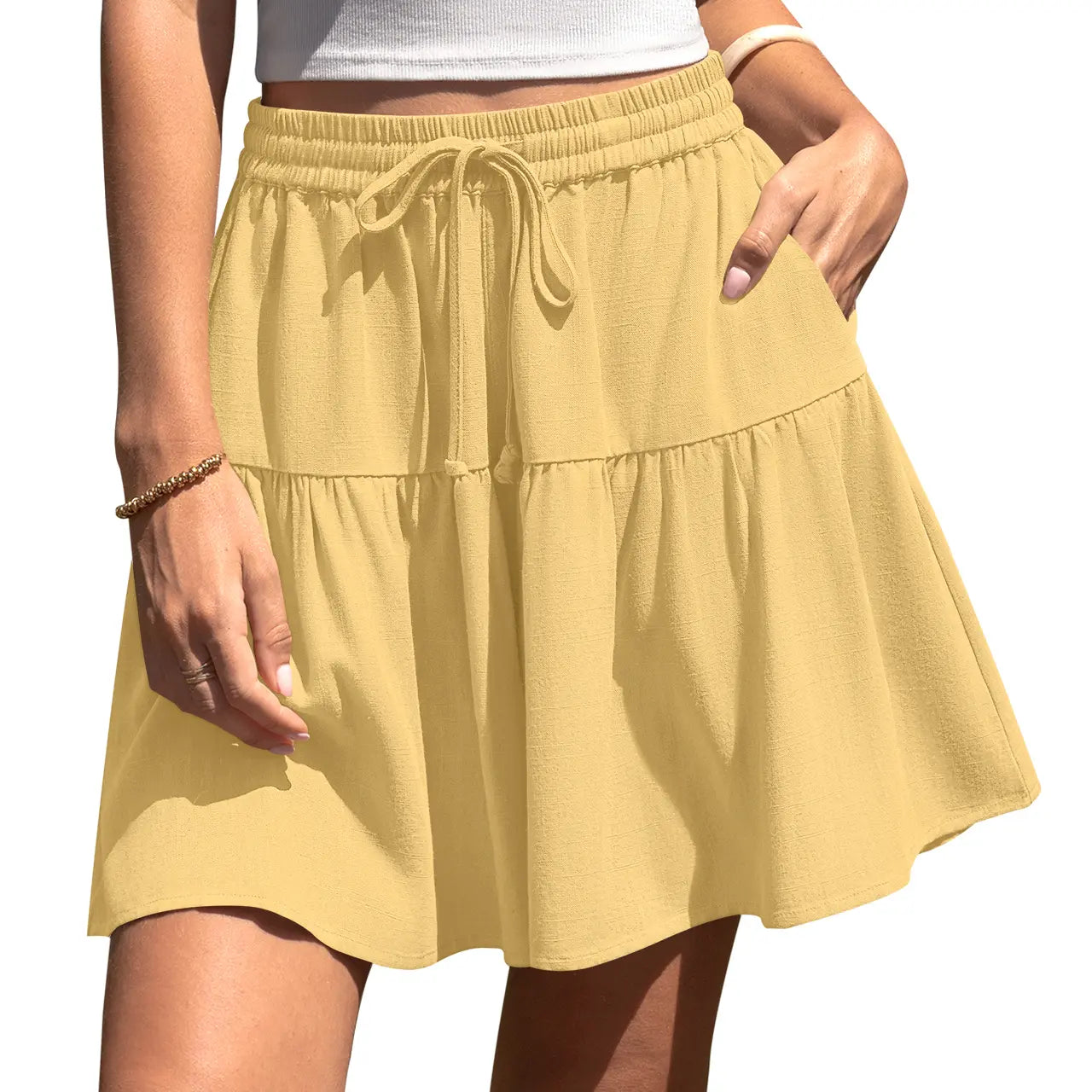🔥 End-of-Season Clearance | Women's Linen-Blend Flowy Shorts