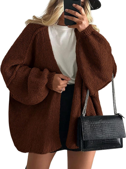 🔥 Final Clearance | Women’s Cozy Oversized Open-Front Cardigan