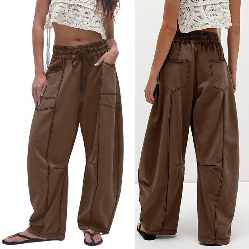 Womens Baggy Wide Leg Pants