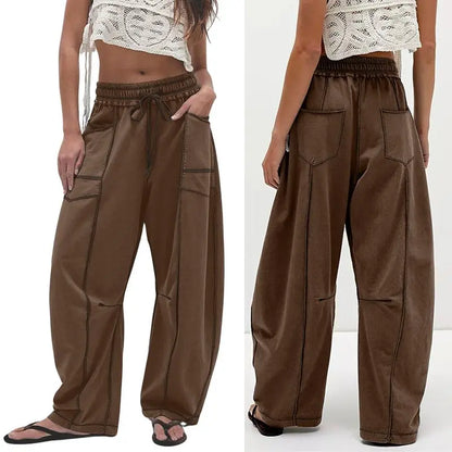 Womens Baggy Wide Leg Pants