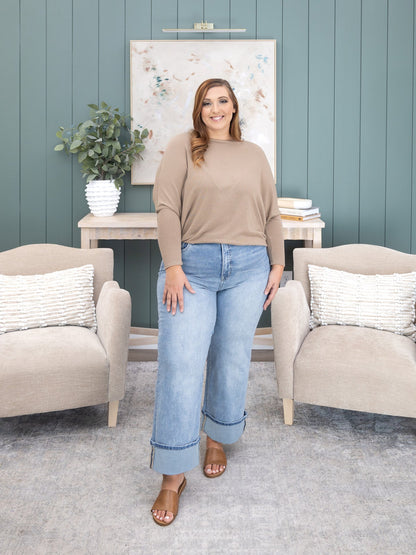 Charlotte Avery "Dreamy Knit" Boatneck Dolman Top | S - 3XL