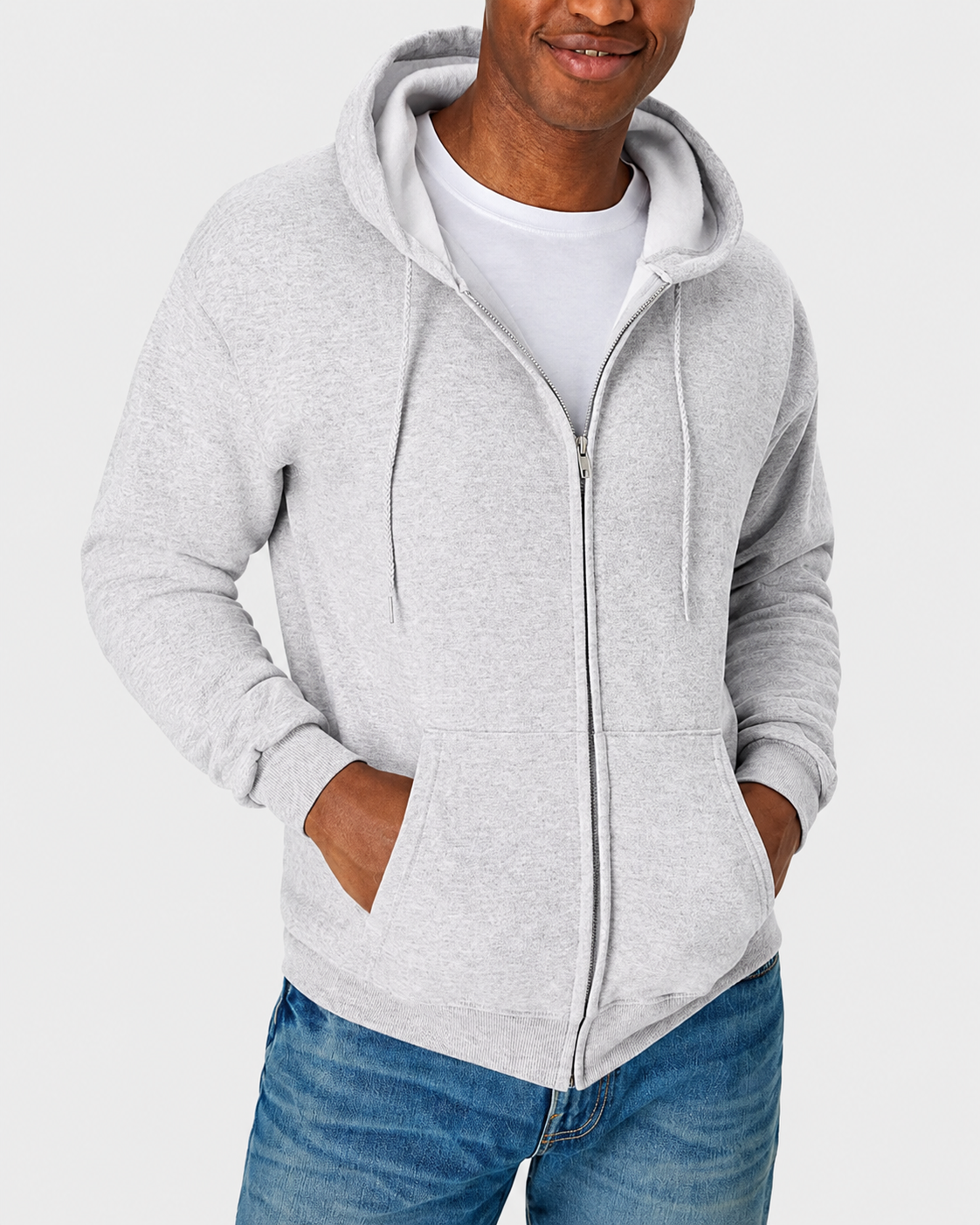 🔥 Men’s Fleece Zip-Up Hoodie — Clearance Sale