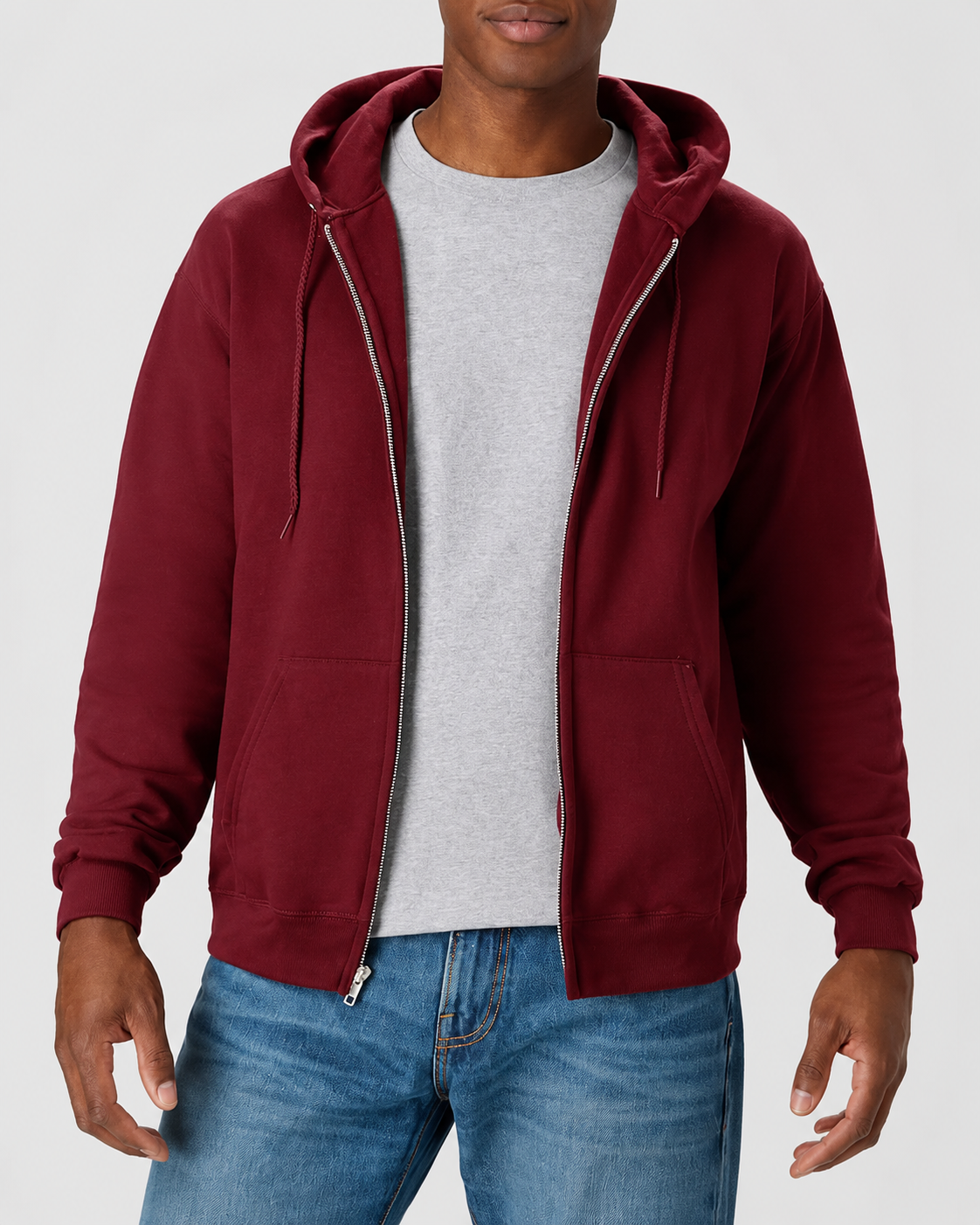 🔥 Men’s Fleece Zip-Up Hoodie — Clearance Sale