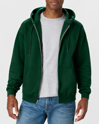 🔥 Men’s Fleece Zip-Up Hoodie — Clearance Sale