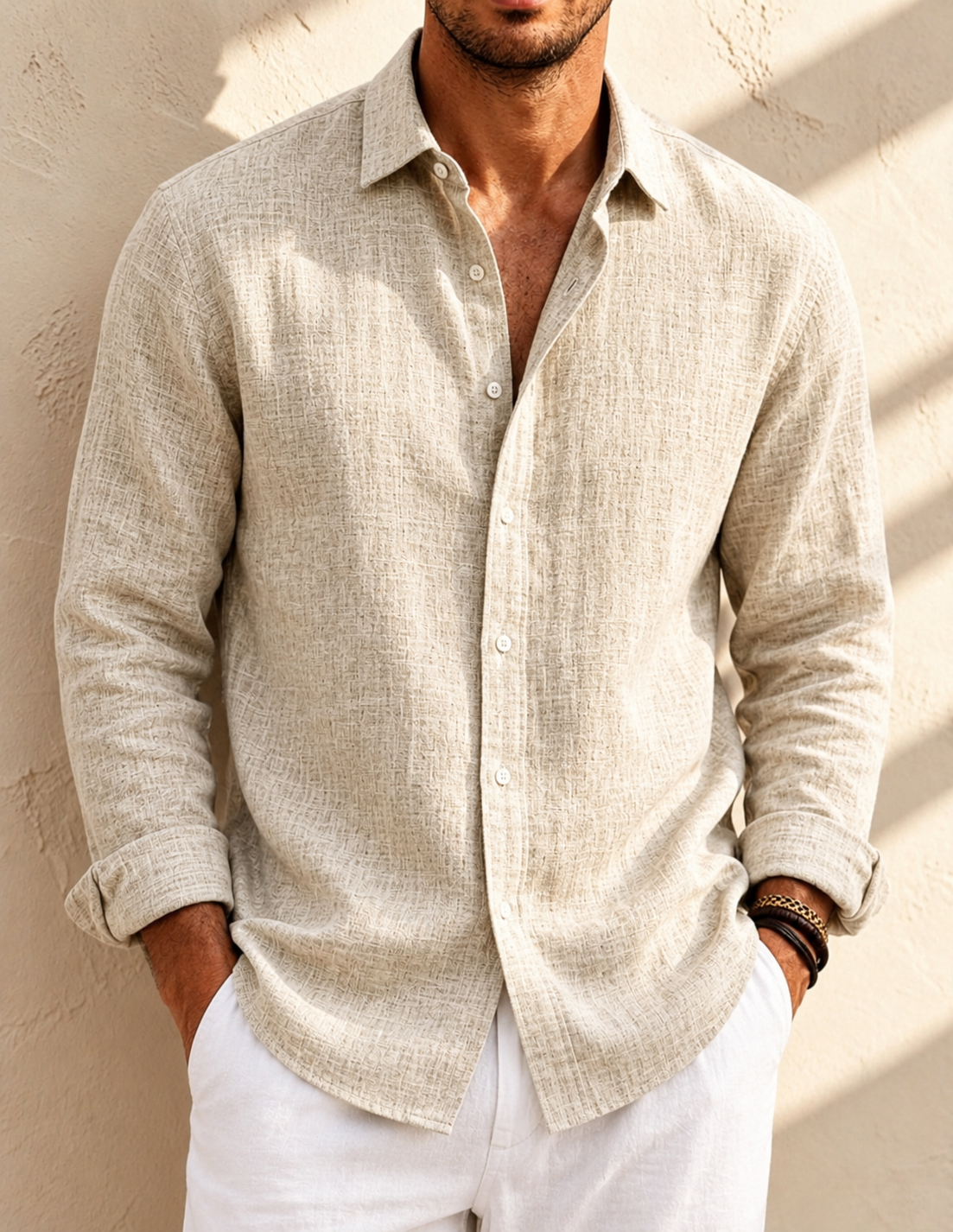Special Offer: Men's Breeze Pure Linen Long Sleeve Shirt