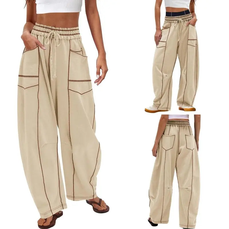 Womens Baggy Wide Leg Pants