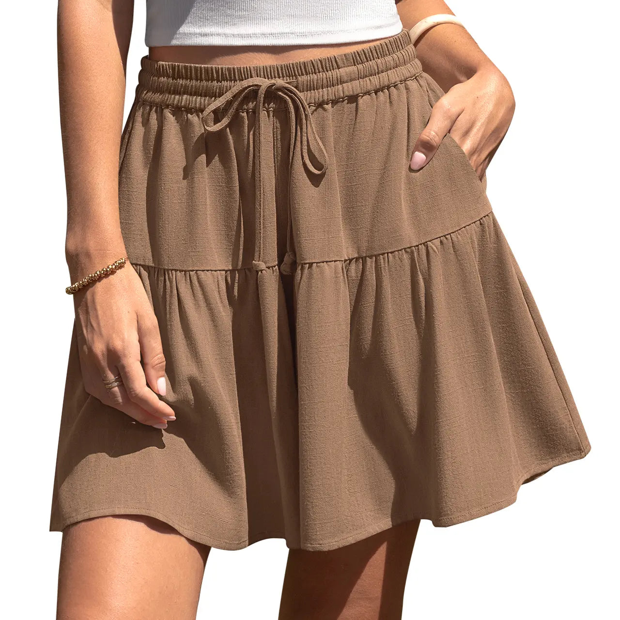 🔥 End-of-Season Clearance | Women's Linen-Blend Flowy Shorts