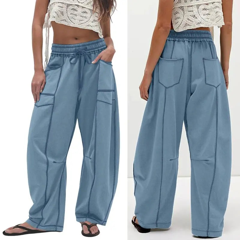 Womens Baggy Wide Leg Pants