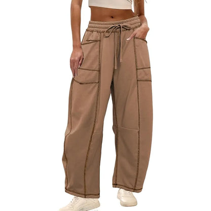 Womens Baggy Wide Leg Pants