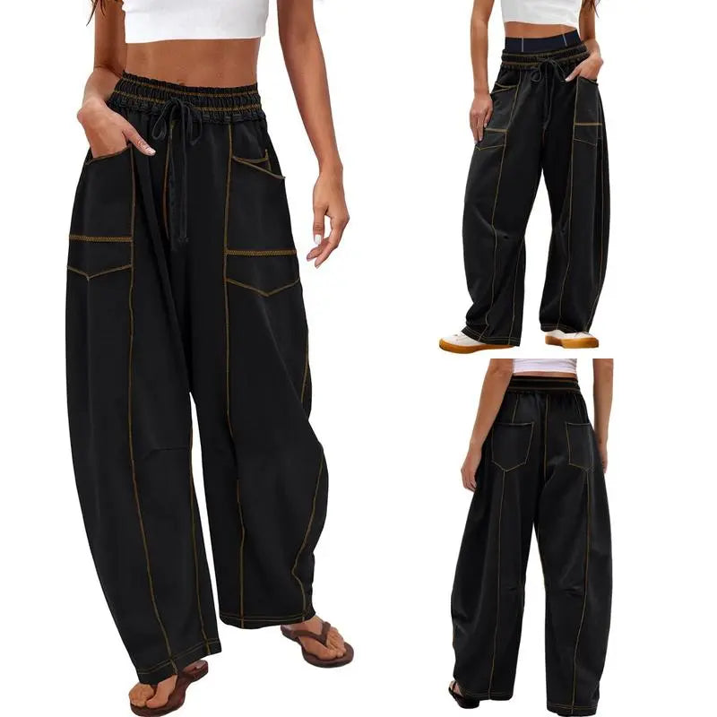Womens Baggy Wide Leg Pants