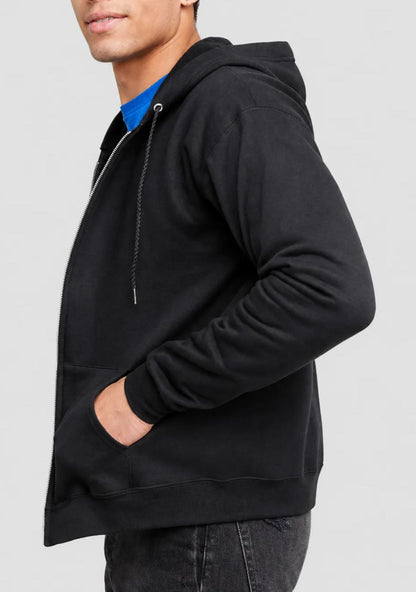 🔥 Men’s Fleece Zip-Up Hoodie — Clearance Sale